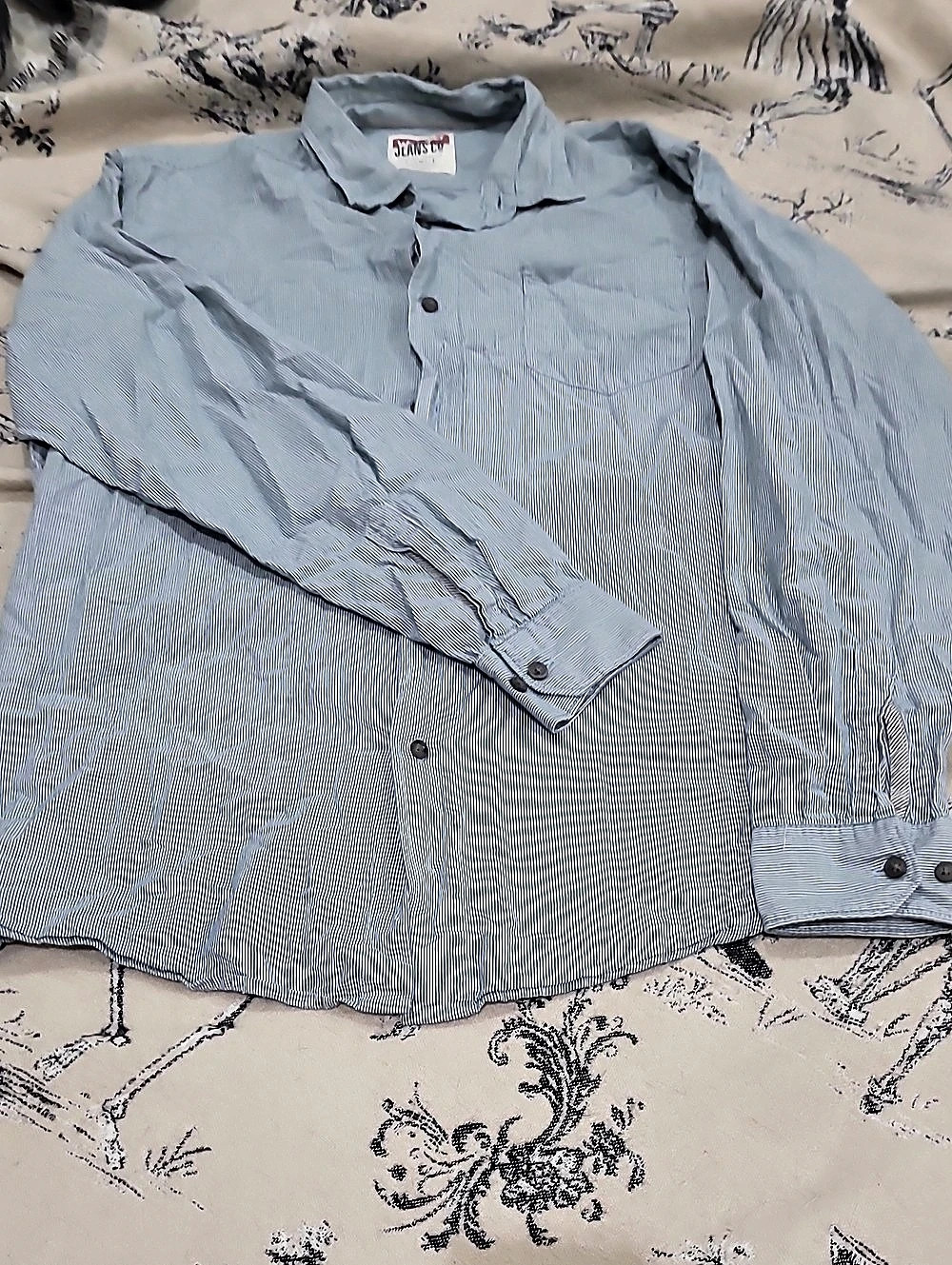 Wrangler Jeans Co. Men's Striped Cotton Button Down